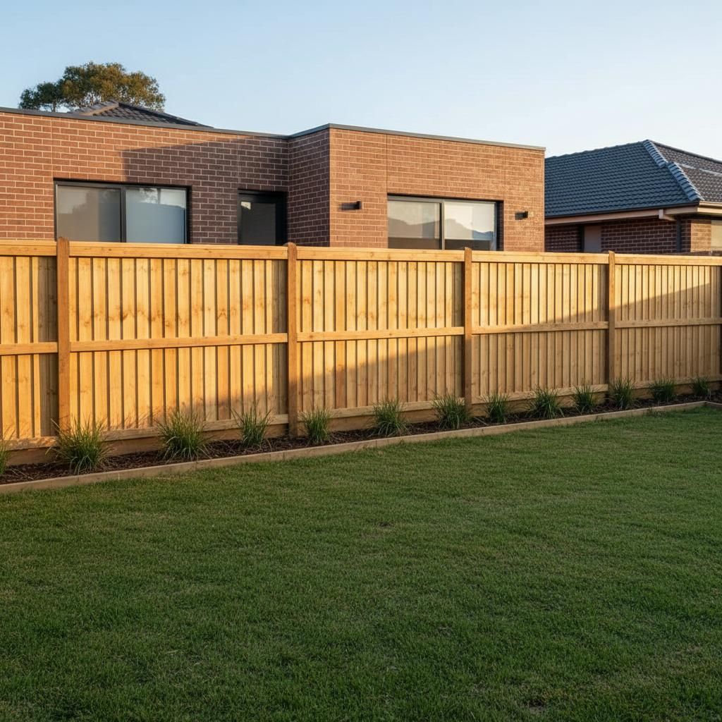 Timber fence: modern home